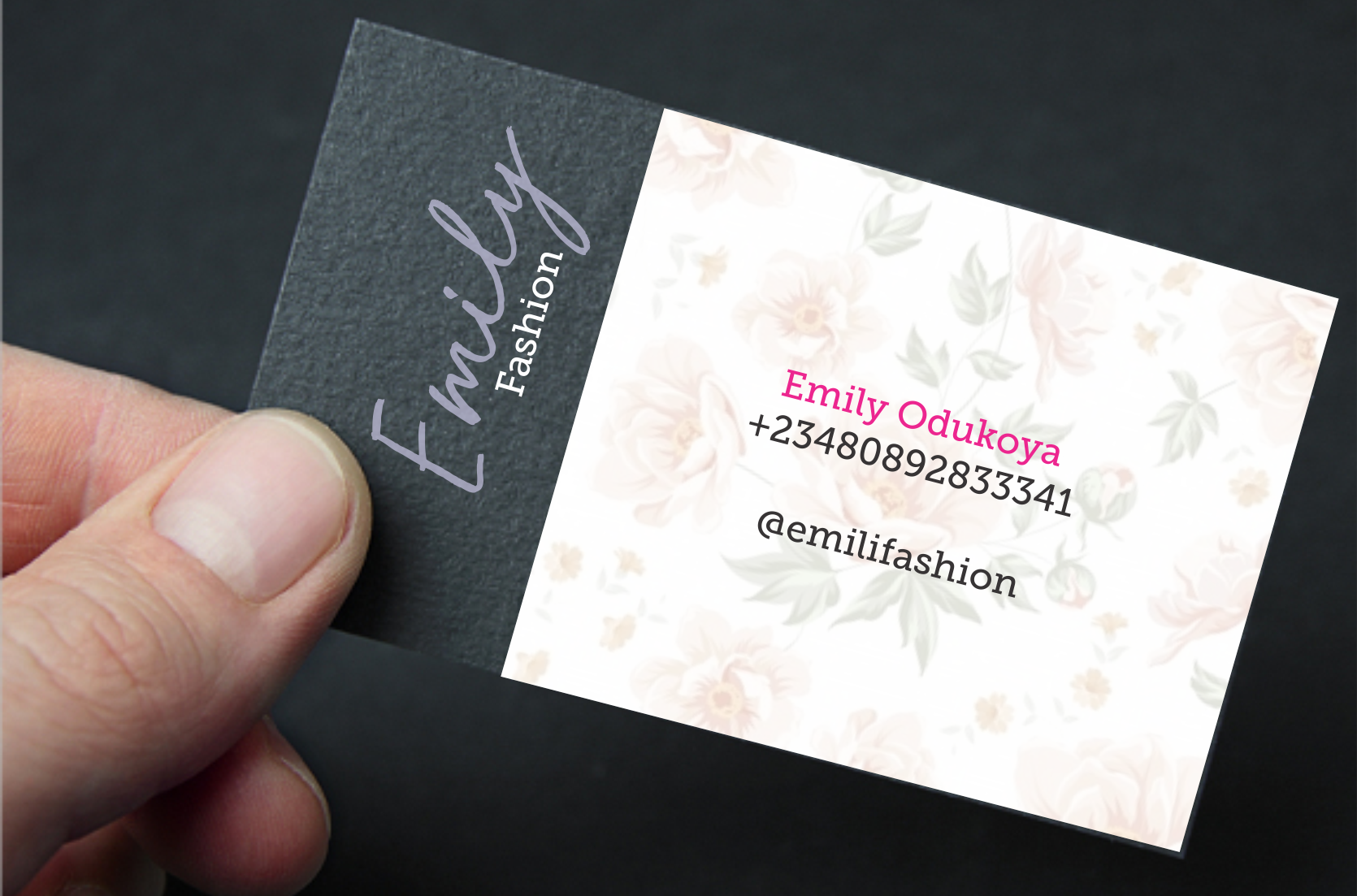 One Sided Business Card