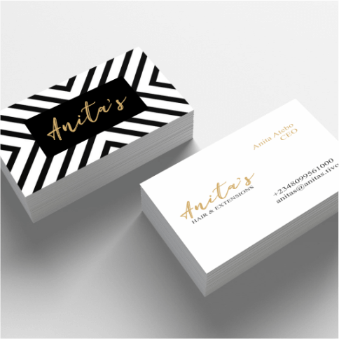 Image showing a twos sided business card with matte lamination