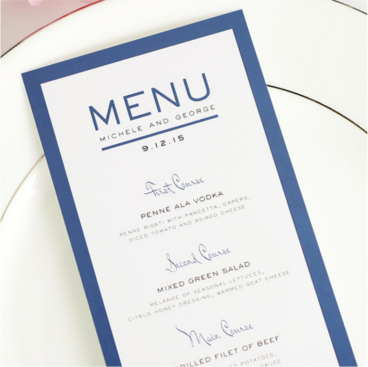 An image showing a food menu card