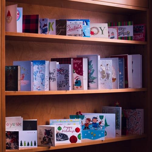 Image showing an array of seasosn greeting card for holiday marketing