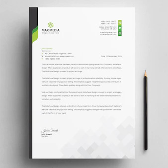 Letterhead design for a brand