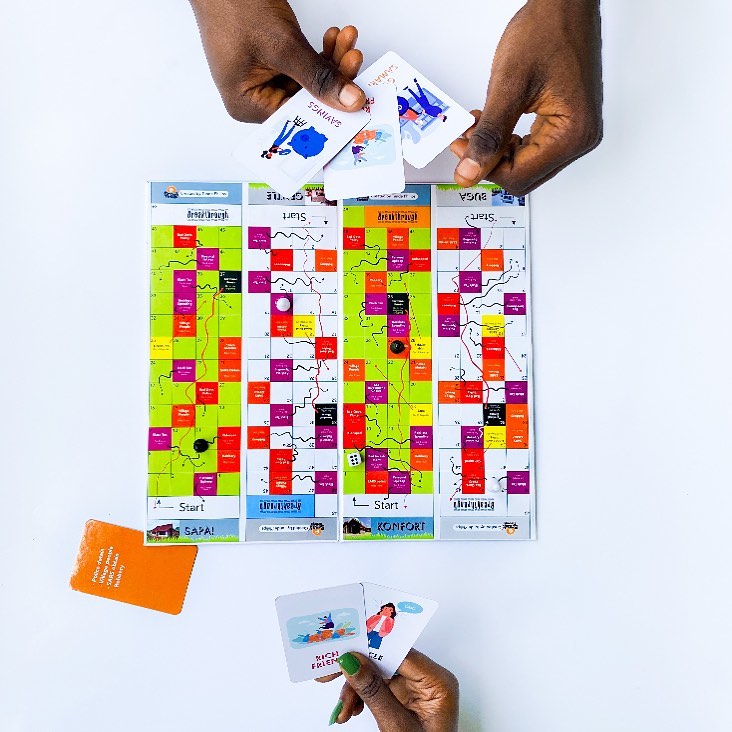 Image showing a board game, cards and players